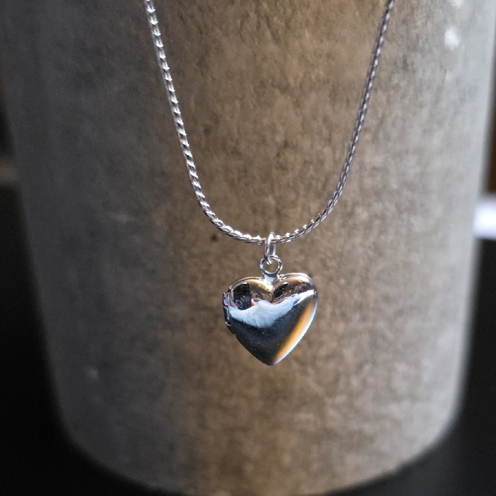 Heart Locket Monet Pendant Necklace